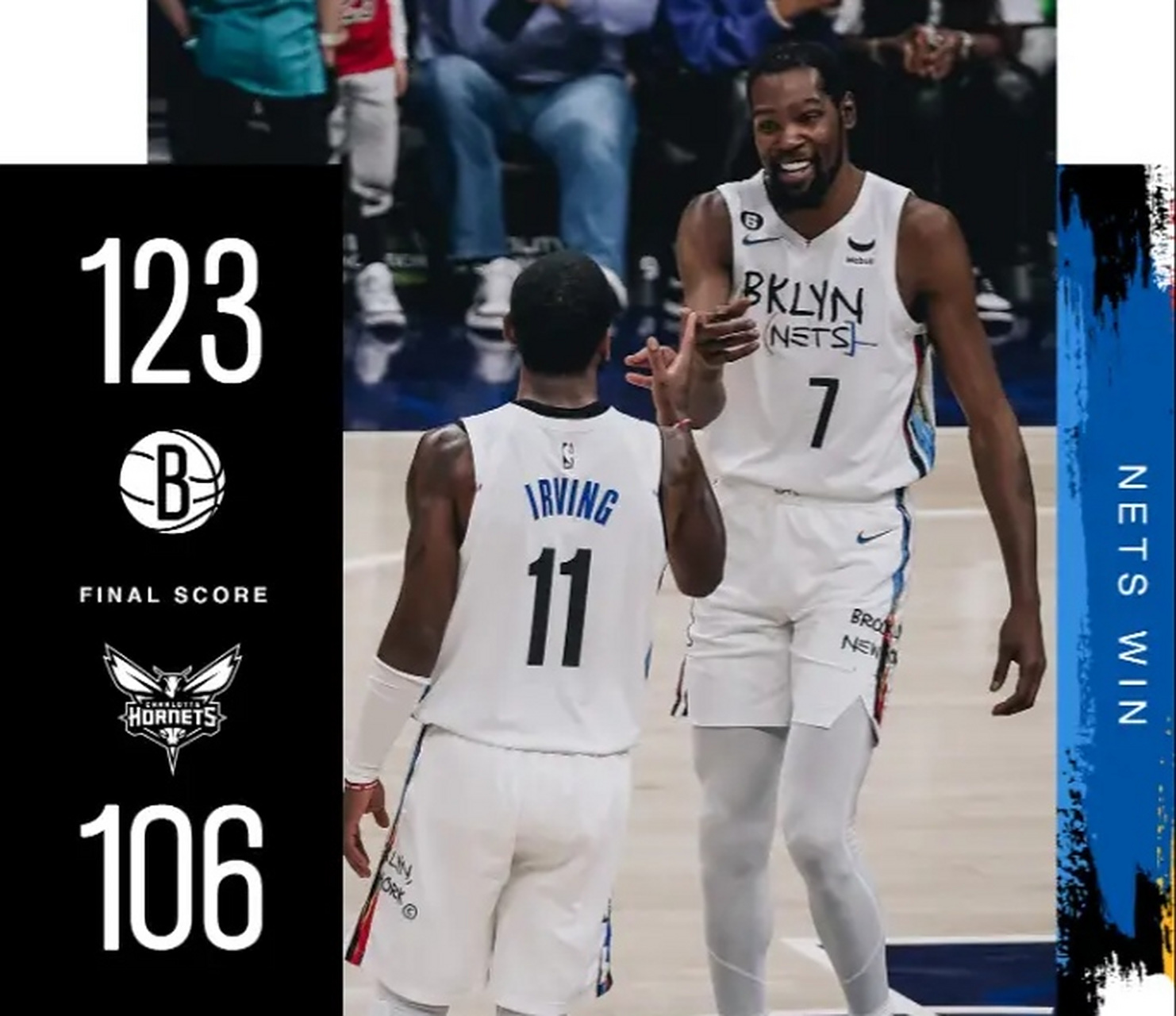 篮网逆转黄蜂，获得连胜